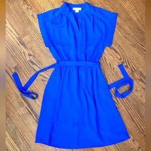 Blue monteau dress